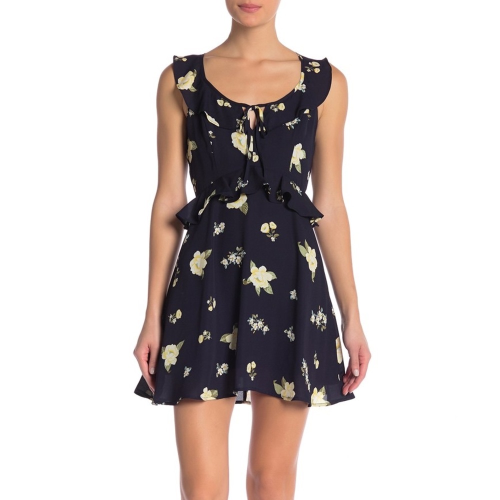 NWT Floral Ruffle Mini Dress